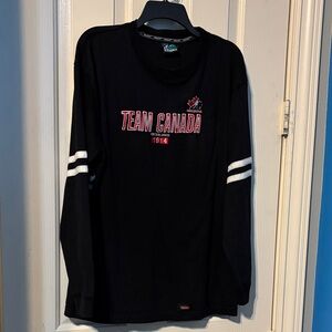 Team Canada Black Long Sleeve Shirt